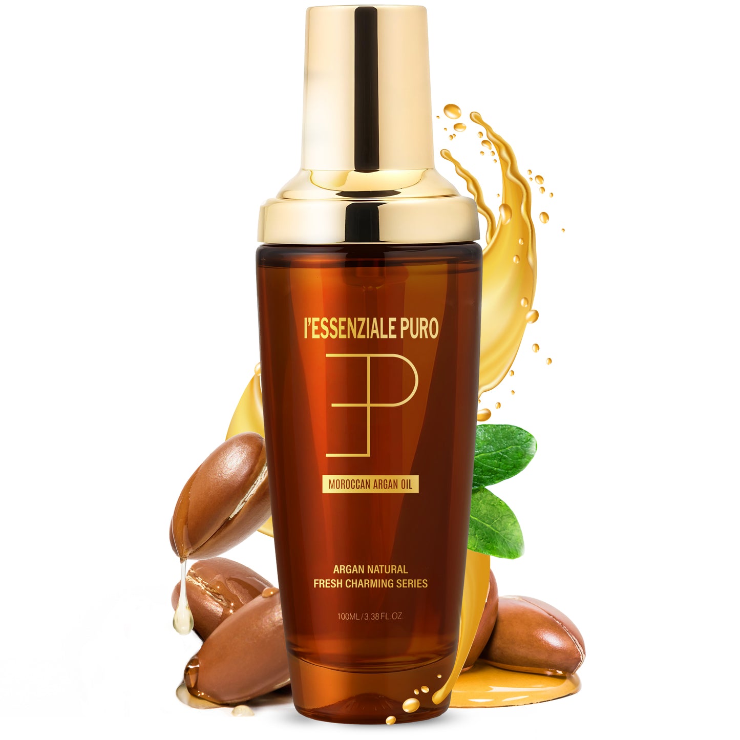 L'Essenziale Puro Moroccan Argan Oil - Multi-Purpose Oil Serum for Hair & Skin - For Daily Use - 100ml